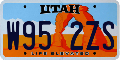 UT license plate W952ZS