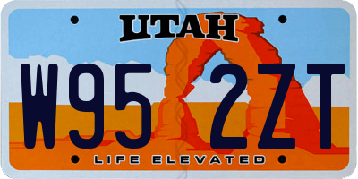 UT license plate W952ZT
