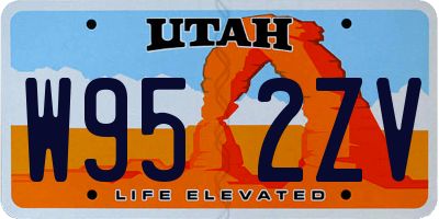 UT license plate W952ZV