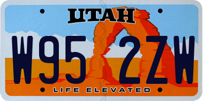 UT license plate W952ZW