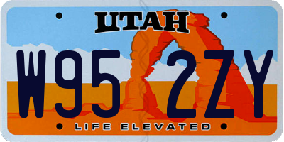 UT license plate W952ZY