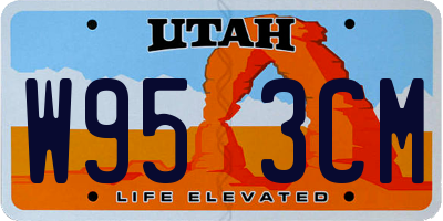 UT license plate W953CM