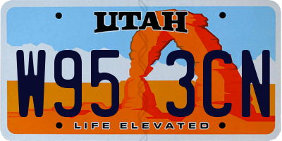 UT license plate W953CN
