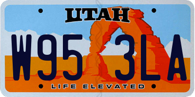 UT license plate W953LA