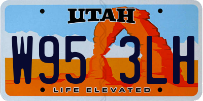 UT license plate W953LH