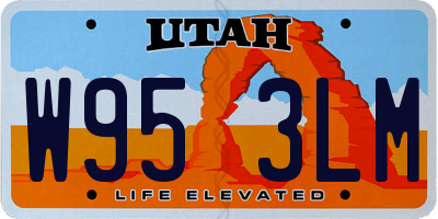 UT license plate W953LM