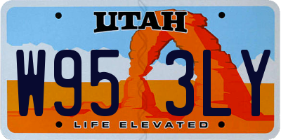 UT license plate W953LY