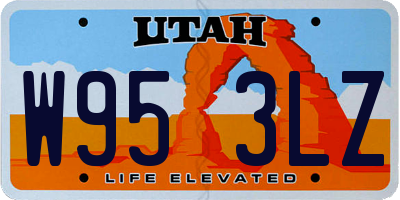 UT license plate W953LZ