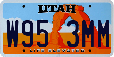 UT license plate W953MM
