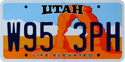 UT license plate W953PH