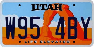 UT license plate W954BY