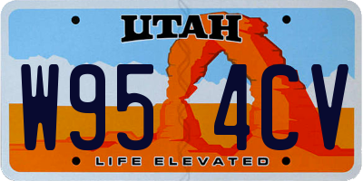 UT license plate W954CV
