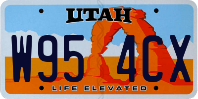 UT license plate W954CX