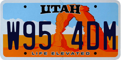 UT license plate W954DM