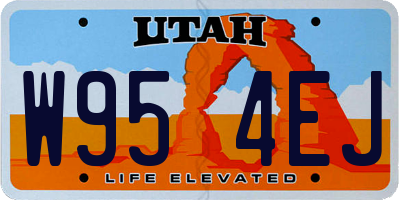 UT license plate W954EJ