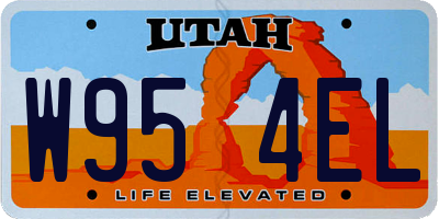 UT license plate W954EL