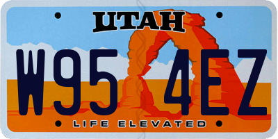 UT license plate W954EZ
