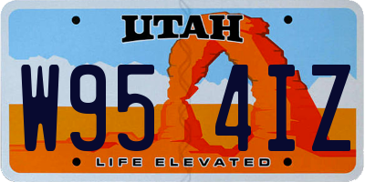 UT license plate W954IZ