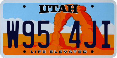 UT license plate W954JI