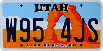UT license plate W954JS