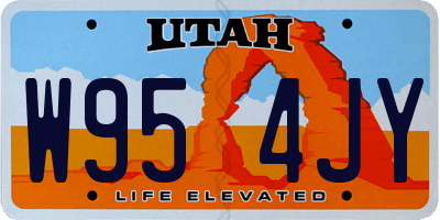 UT license plate W954JY