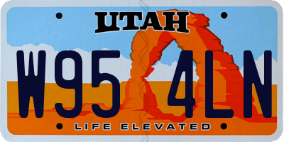 UT license plate W954LN