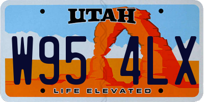 UT license plate W954LX