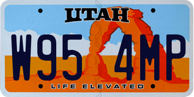 UT license plate W954MP