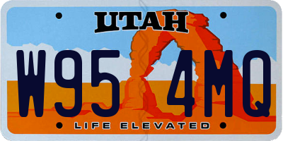 UT license plate W954MQ