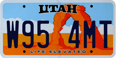 UT license plate W954MT