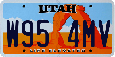 UT license plate W954MV