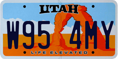 UT license plate W954MY