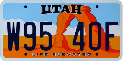 UT license plate W954OF