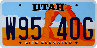 UT license plate W954OG