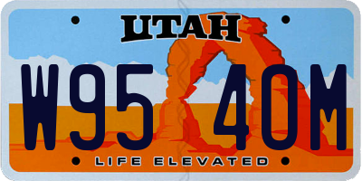 UT license plate W954OM