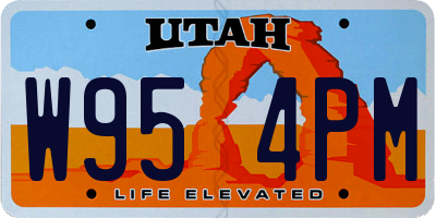 UT license plate W954PM