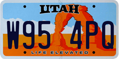 UT license plate W954PQ