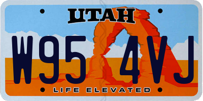 UT license plate W954VJ