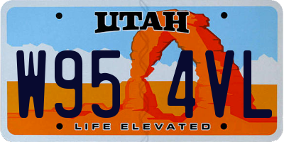 UT license plate W954VL