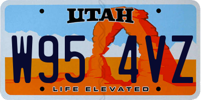 UT license plate W954VZ