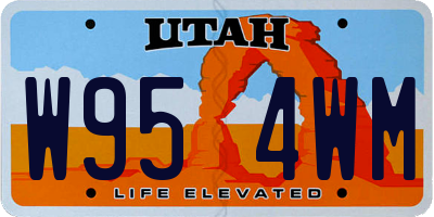 UT license plate W954WM