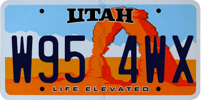 UT license plate W954WX