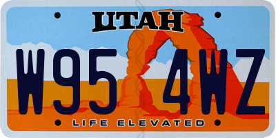 UT license plate W954WZ