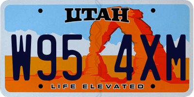 UT license plate W954XM