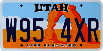 UT license plate W954XR