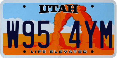 UT license plate W954YM