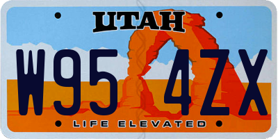 UT license plate W954ZX