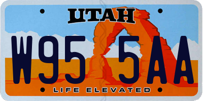 UT license plate W955AA