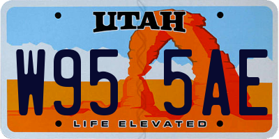 UT license plate W955AE
