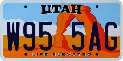UT license plate W955AG